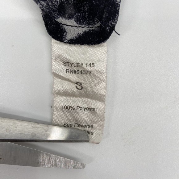 CAbi Sz S Sheer Long Sleeve Button Up Blouse Oversize Shirt Romantic Goth Black - Picture 8 of 9